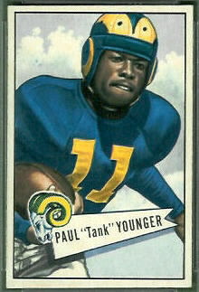 Tank Younger 1952 Bowman Small football card