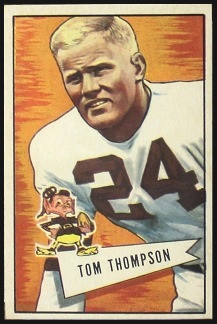 Tommy Thompson 1952 Bowman Small football card