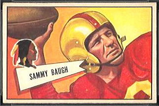 Sammy Baugh 1952 Bowman Small football card Sammy Baugh 1952 Bowman Small football card