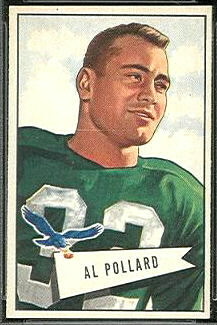 Al Pollard 1952 Bowman Small football card