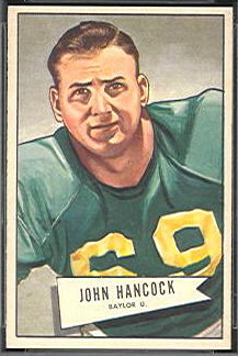 John Lee Hancock 1952 Bowman Small football card