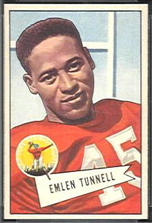 Emlen Tunnell 1952 Bowman Small football card