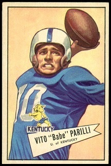Babe Parilli 1952 Bowman Small football card
