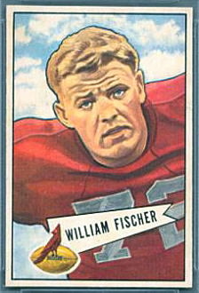 Bill Fischer 1952 Bowman Small football card