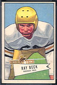 Ray Beck 1952 Bowman Small football card Ray Beck 1952 Bowman Small football card