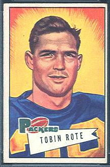 Tobin Rote 1952 Bowman Small football card Tobin Rote 1952 Bowman Small football card