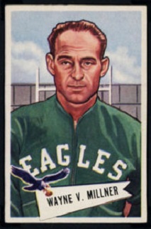 Wayne Millner 1952 Bowman Small football card