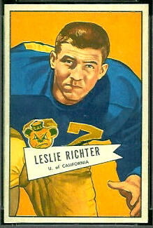 Les Richter 1952 Bowman Small football card