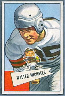 Walt Michaels 1952 Bowman Small football card