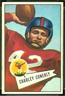 Charley Conerly 1952 Bowman Small football card
