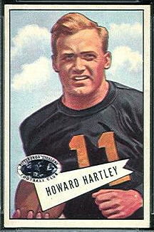 Howard Hartley 1952 Bowman Small football card