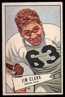 Jim Clark 1952 Bowman Small football card Jim Clark 1952 Bowman Small football card