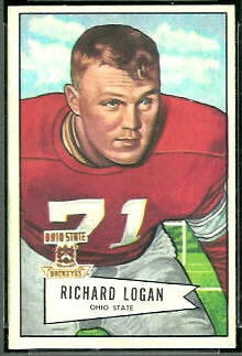 Dick Logan 1952 Bowman Small football card