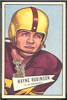 Wayne Robinson 1952 Bowman Small football card