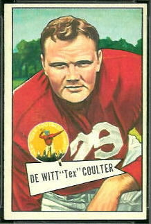 Tex Coulter 1952 Bowman Small football card