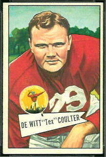 Tex Coulter 1952 Bowman Small football card