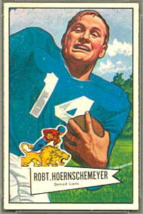 Bob Hoernschemeyer 1952 Bowman Small football card