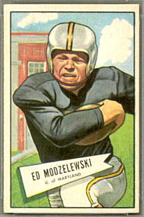 Ed Modzelewski 1952 Bowman Small football card