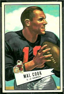 Mal Cook 1952 Bowman Small football card