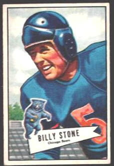 Billy Stone 1952 Bowman Small football card