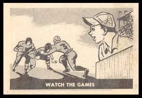 Watch the Games 1952 Parkhurst football card