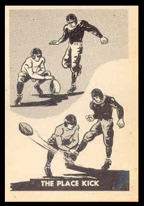 The Place Kick 1952 Parkhurst football card