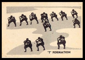 T Formation 1952 Parkhurst football card