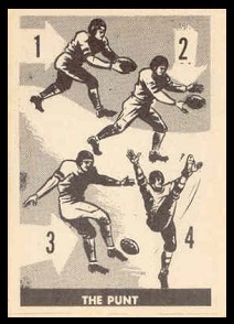 The Punt 1952 Parkhurst football card