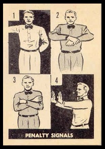 Penalty Signals 1952 Parkhurst football card