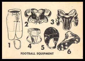 Football Equipment 1952 Parkhurst football card