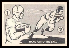 Hang onto the Ball 1952 Parkhurst football card