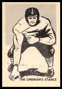 The Lineman's Stance 1952 Parkhurst football card