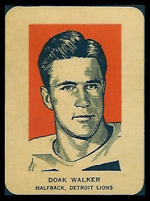 Doak Walker Portrait 1952 Wheaties football card