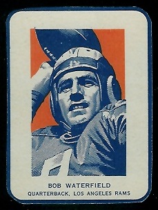 Bob Waterfield Portrait 1952 Wheaties football card Bob Waterfield Portrait 1952 Wheaties football card