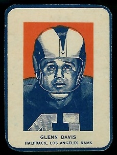 Glenn Davis Portrait 1952 Wheaties football card