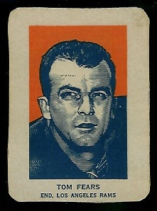 Tom Fears Portrait 1952 Wheaties football card
