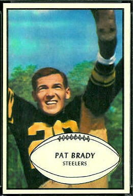 Pat Brady 1953 Bowman football card