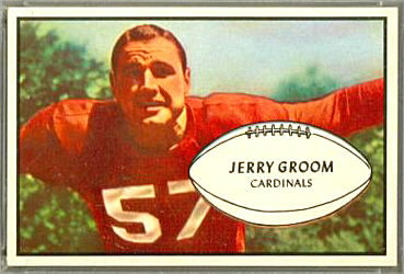 Jerry Groom 1953 Bowman football card Jerry Groom 1953 Bowman football card
