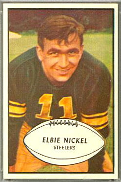 Elbert Nickel 1953 Bowman football card