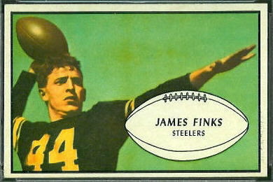 Jim Finks 1953 Bowman football card Jim Finks 1953 Bowman football card