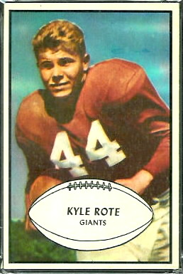 Kyle Rote 1953 Bowman football card