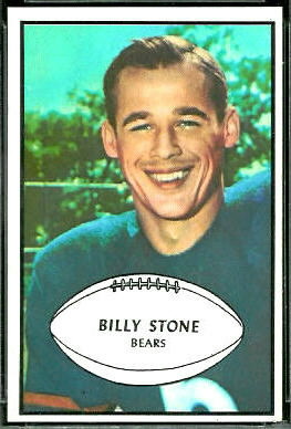 Billy Stone 1953 Bowman football card