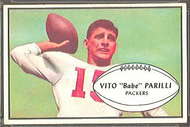 Babe Parilli 1953 Bowman football card