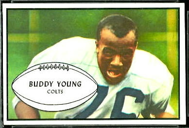 Buddy Young 1953 Bowman football card