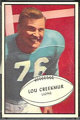 Lou Creekmur 1953 Bowman football card