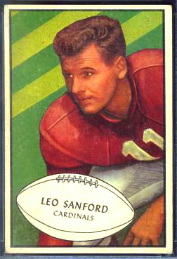 Leo Sanford 1953 Bowman football card Leo Sanford 1953 Bowman football card