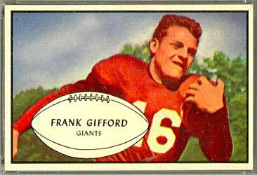 Frank Gifford 1953 Bowman football card