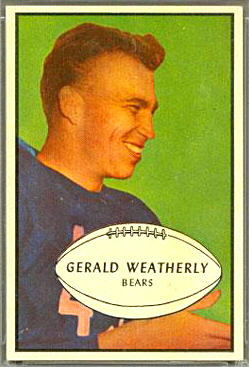 Gerald Weatherly 1953 Bowman football card