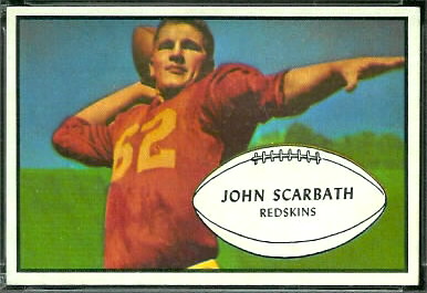 Jack Scarbath 1953 Bowman football card