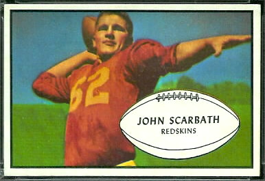 Jack Scarbath 1953 Bowman football card Jack Scarbath 1953 Bowman football card